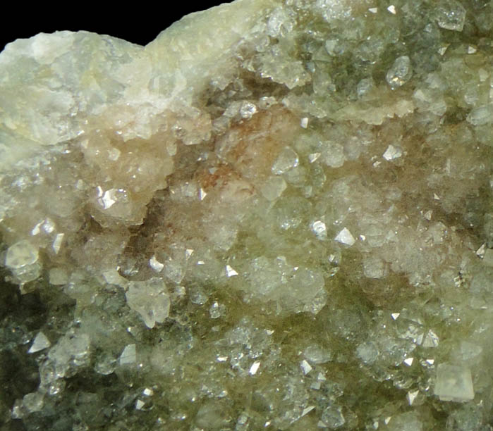 Quartz, Datolite, Calcite over Pectolite from Millington Quarry, Bernards Township, Somerset County, New Jersey