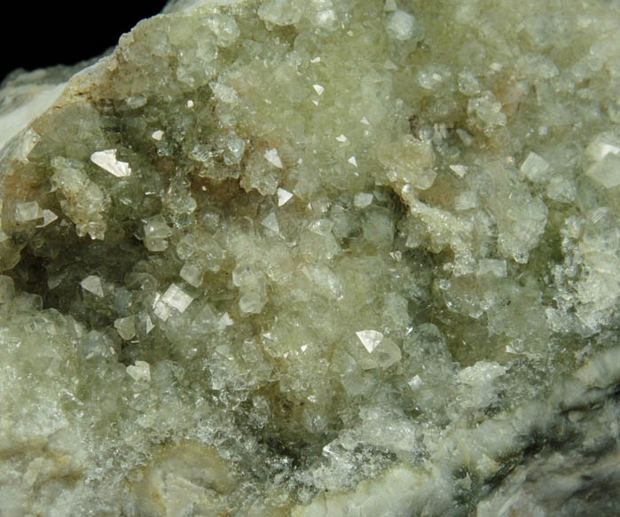 Quartz, Datolite, Calcite over Pectolite from Millington Quarry, Bernards Township, Somerset County, New Jersey