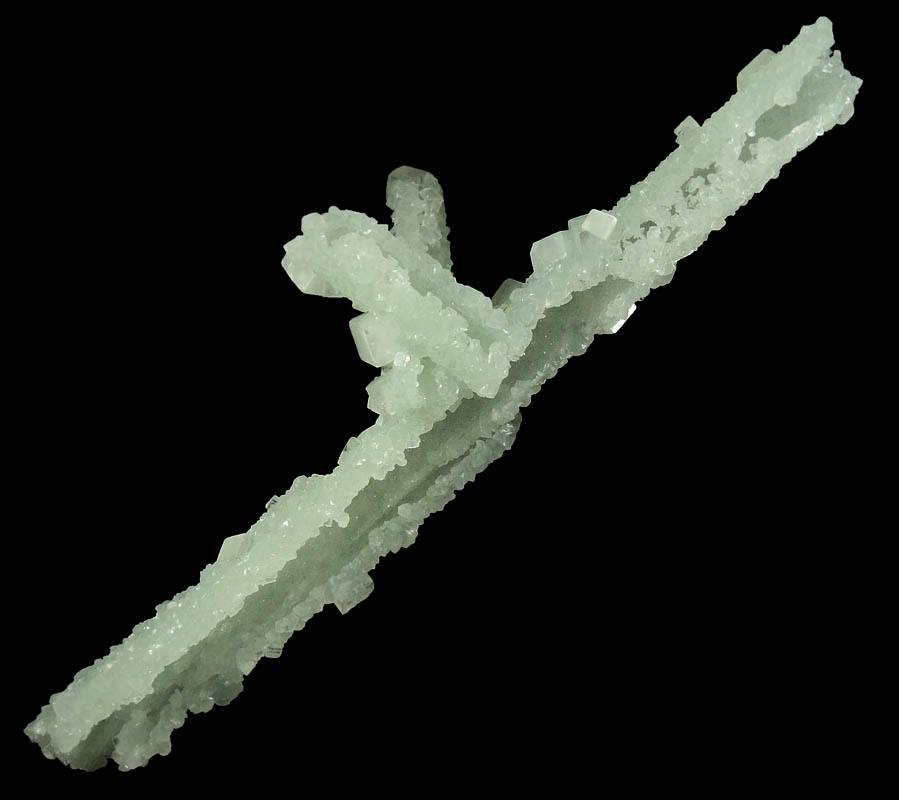 Apophyllite on Prehnite pseudomorphs after Laumontite from Mumbai District, Maharashtra, India