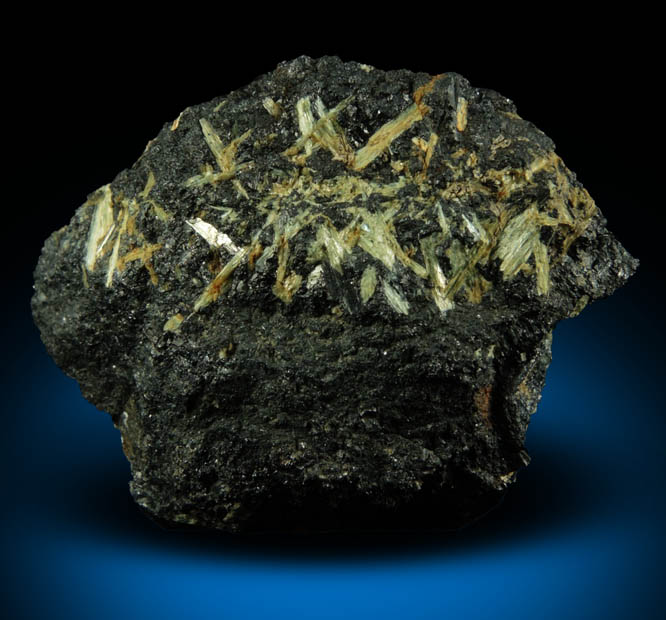 Magnetite with Tremolite and minor Pyrite from Grace Mine, Morgantown, Berks County, Pennsylvania