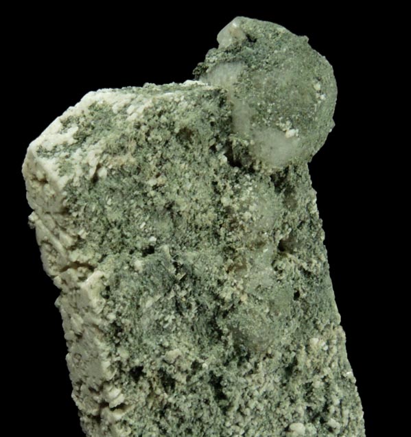 Analcime on Orthoclase with Chlorite from 3M Quarry, Granite Mountain, Pulaski County, Arkansas