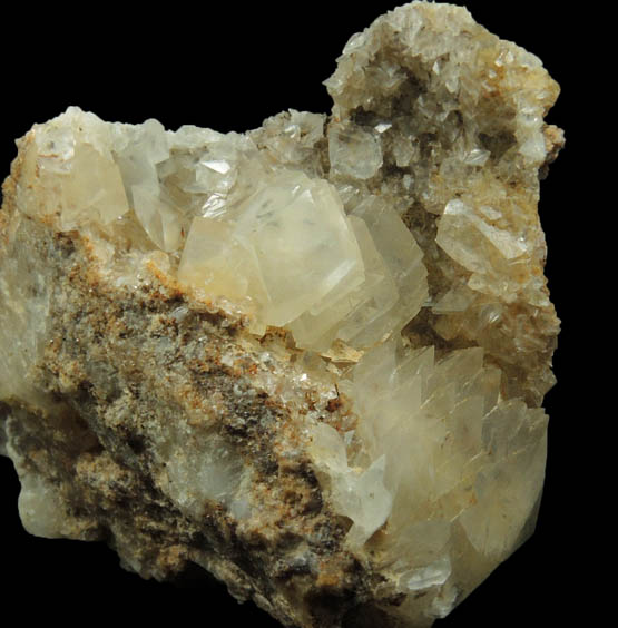 Calcite (stacked parallel crystals) from Lime Crest Quarry (Limecrest), Sussex Mills, 4.5 km northwest of Sparta, Sussex County, New Jersey