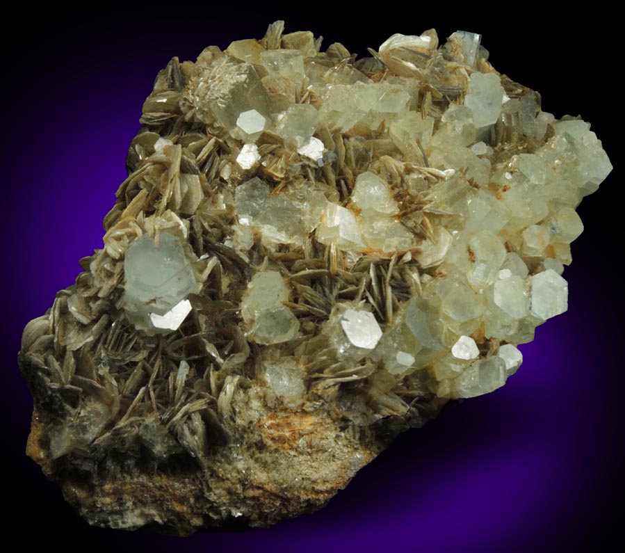 Beryl var. Aquamarine with Muscovite from Nagar, Hunza Valley, Gilgit District, Gilgit-Baltistan, Pakistan