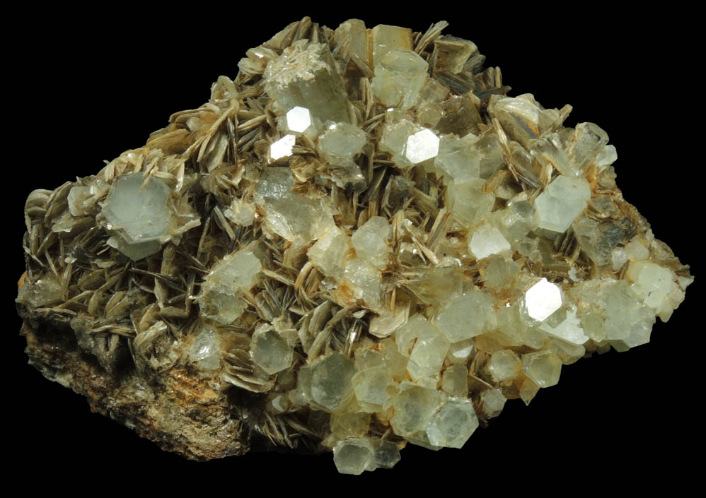 Beryl var. Aquamarine with Muscovite from Nagar, Hunza Valley, Gilgit District, Gilgit-Baltistan, Pakistan