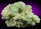 Prehnite on Datolite with Pyrite from Millington Quarry, Bernards Township, Somerset County, New Jersey