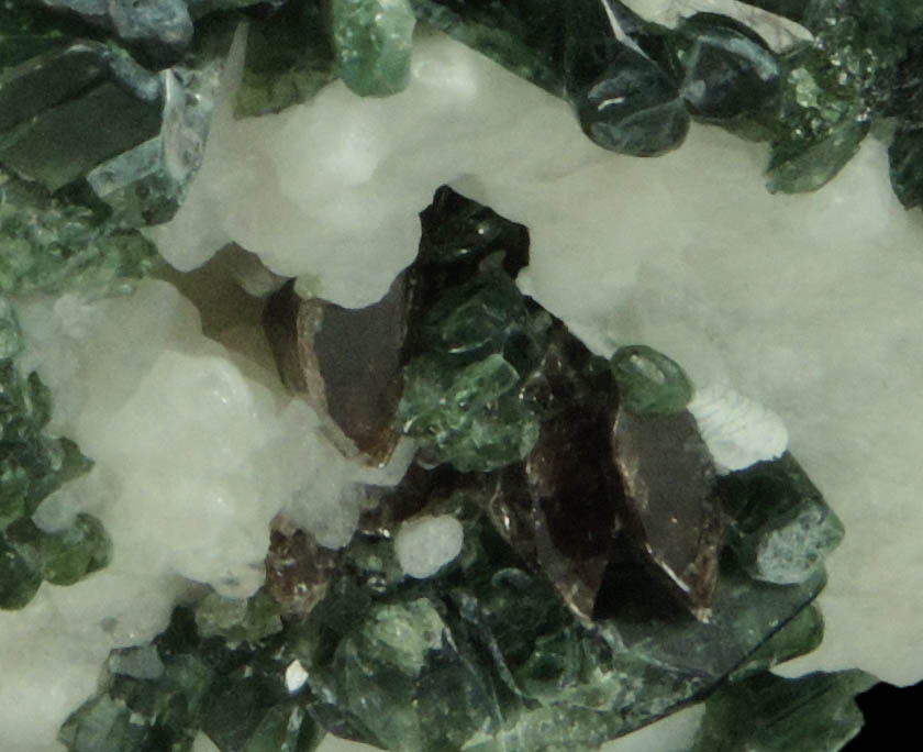 Diopside and Albite from Mulvaney Property, Pitcairn, St. Lawrence County, New York