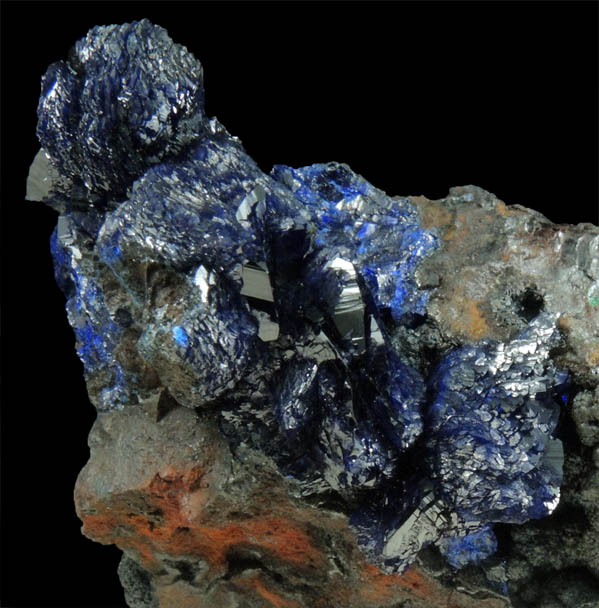 Azurite from Morenci Mine, 4750' Level, Lone Star Area, Clifton District, Greenlee County, Arizona