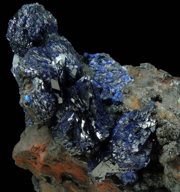 Azurite from Morenci Mine, 4750' Level, Lone Star Area, Clifton District, Greenlee County, Arizona