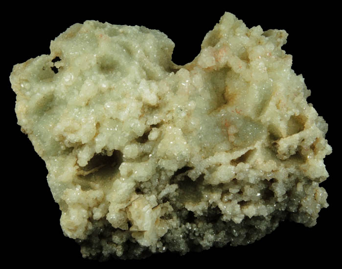 Datolite with pseudomorphic molds after Quartz from Millington Quarry, Bernards Township, Somerset County, New Jersey