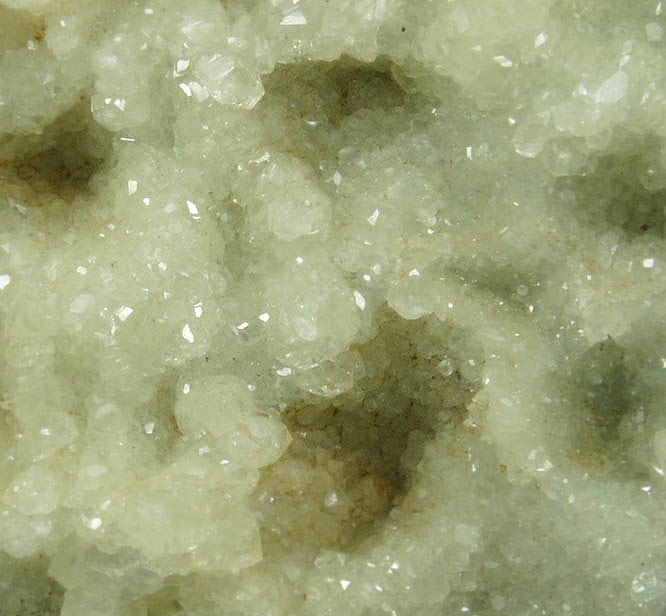 Datolite with pseudomorphic molds after Quartz from Millington Quarry, Bernards Township, Somerset County, New Jersey