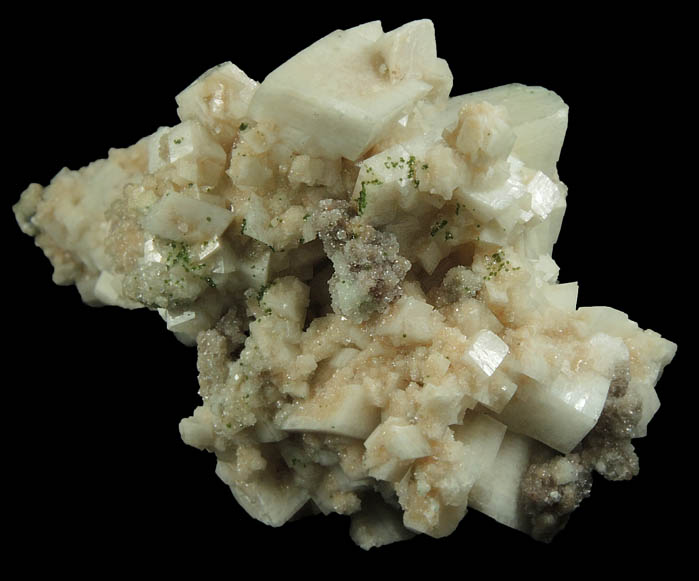 Calcite with Duftite from Tsumeb Mine, Otavi-Bergland District, Oshikoto, Namibia (Type Locality for Duftite)