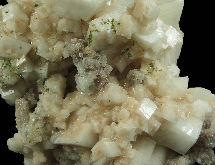 Calcite with Duftite from Tsumeb Mine, Otavi-Bergland District, Oshikoto, Namibia (Type Locality for Duftite)