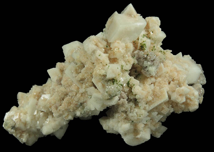 Calcite with Duftite from Tsumeb Mine, Otavi-Bergland District, Oshikoto, Namibia (Type Locality for Duftite)