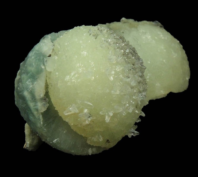 Prehnite with Calcite overgrowth from Millington Quarry, Bernards Township, Somerset County, New Jersey