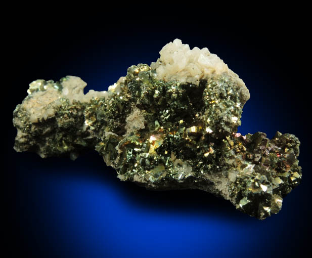 Chalcopyrite and Dolomite from Grube Meggen, Lennestadt, Sauerland, Nordrhein-Westfalen, Germany