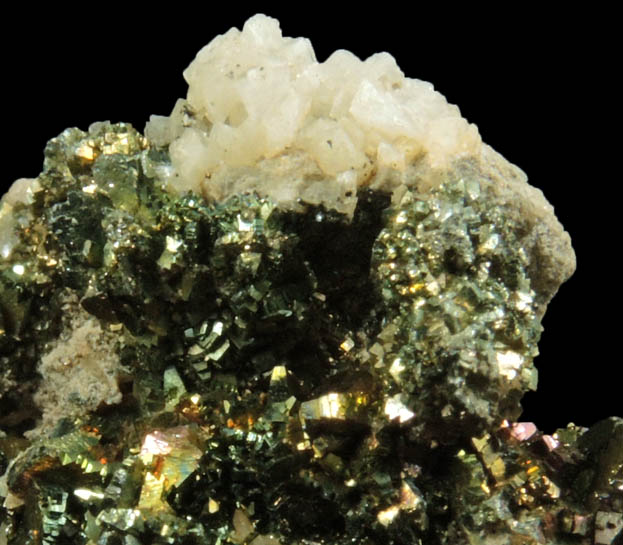 Chalcopyrite and Dolomite from Grube Meggen, Lennestadt, Sauerland, Nordrhein-Westfalen, Germany