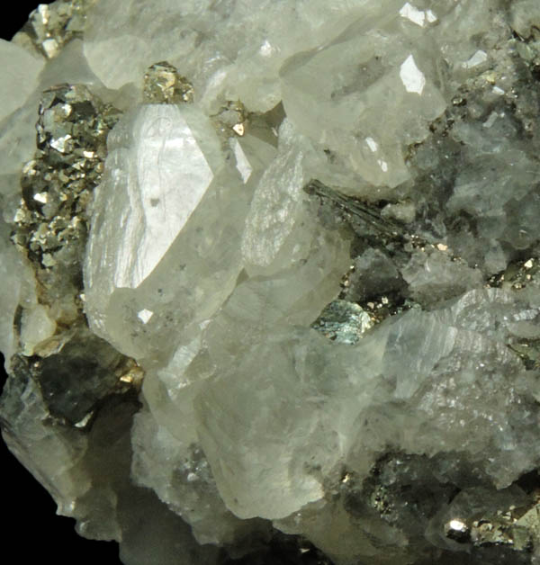 Calcite, Marcasite, Pyrite from Ramsbeck, Meschede, Sauerland, Nordrhein-Westfalen, Germany