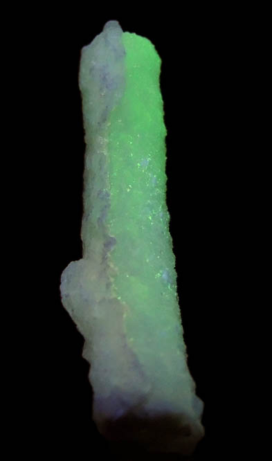 Celestine stalactite with Calcite coating from Picunches, Neuqun, Argentina