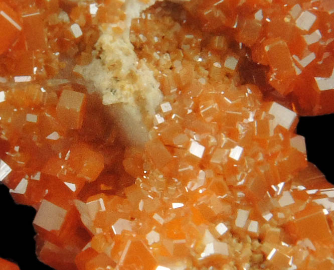 Vanadinite on Barite from Mibladen, Haute Moulouya Basin, Zeida-Aouli-Mibladen belt, Midelt Province, Morocco