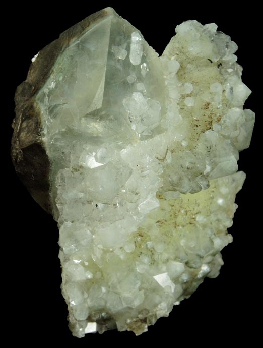 Apophyllite over Calcite and Prehnite from Millington Quarry, Bernards Township, Somerset County, New Jersey