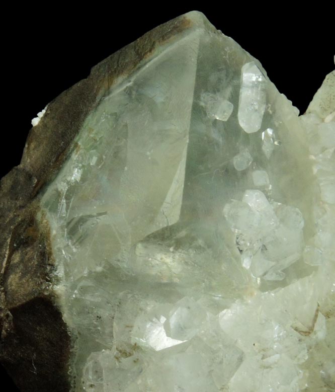 Apophyllite over Calcite and Prehnite from Millington Quarry, Bernards Township, Somerset County, New Jersey