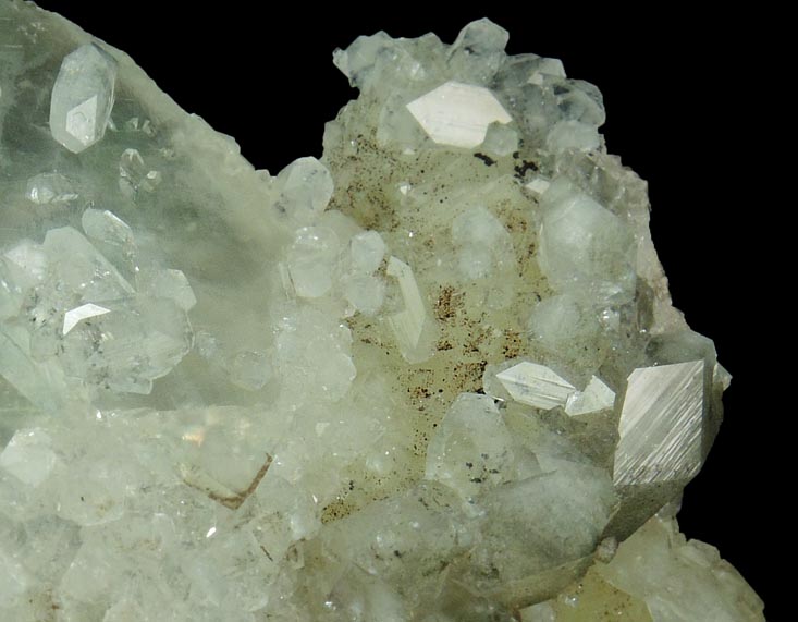 Apophyllite over Calcite and Prehnite from Millington Quarry, Bernards Township, Somerset County, New Jersey