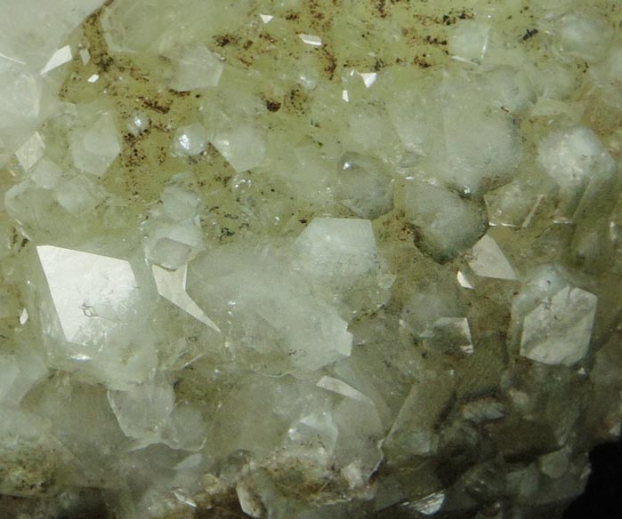 Apophyllite over Calcite and Prehnite from Millington Quarry, Bernards Township, Somerset County, New Jersey