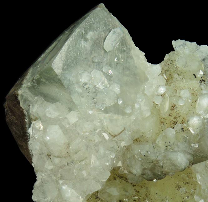 Apophyllite over Calcite and Prehnite from Millington Quarry, Bernards Township, Somerset County, New Jersey