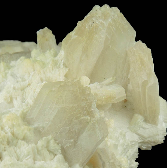 Stilbite in Laumontite from Upper New Street Quarry, Paterson, Passaic County, New Jersey