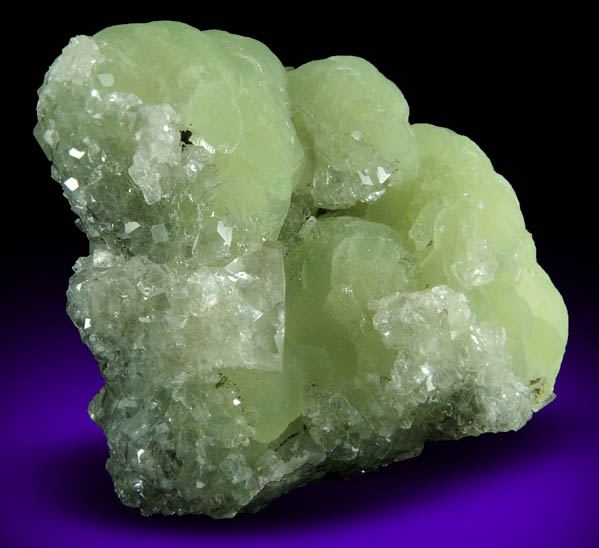 Prehnite with Apophyllite and Calcite from Millington Quarry, Bernards Township, Somerset County, New Jersey