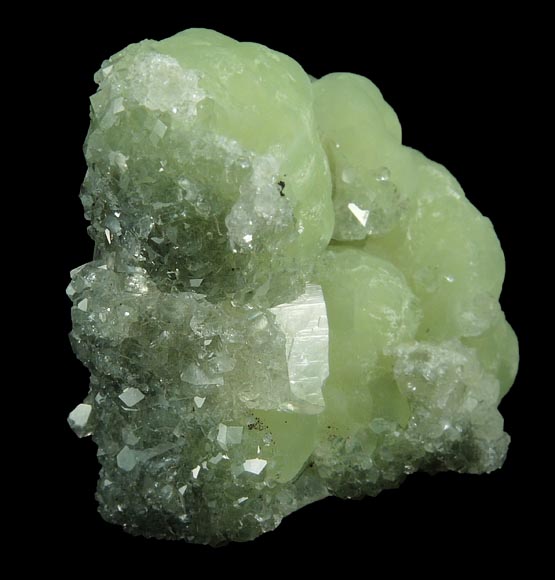 Prehnite with Apophyllite and Calcite from Millington Quarry, Bernards Township, Somerset County, New Jersey