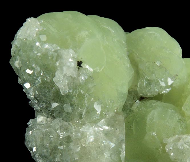 Prehnite with Apophyllite and Calcite from Millington Quarry, Bernards Township, Somerset County, New Jersey