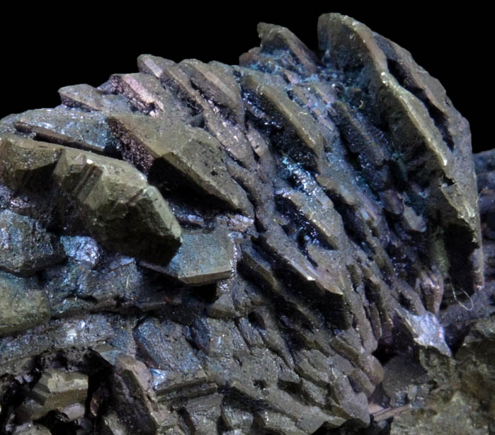 Chalcocite with Chalcopyrite-Bornite coating from Flambeau Mine, Ladysmith, Rusk County, Wisconsin