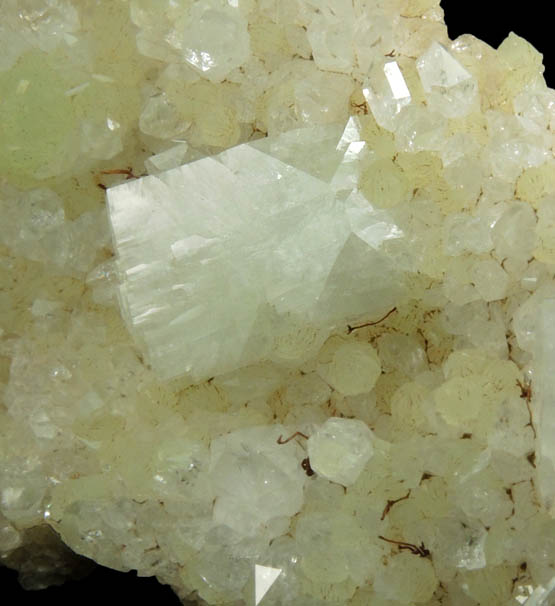 Heulandite, Prehnite, Quartz from Upper New Street Quarry, Paterson, Passaic County, New Jersey