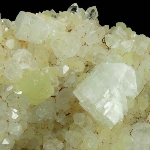 Heulandite, Prehnite, Quartz from Upper New Street Quarry, Paterson, Passaic County, New Jersey