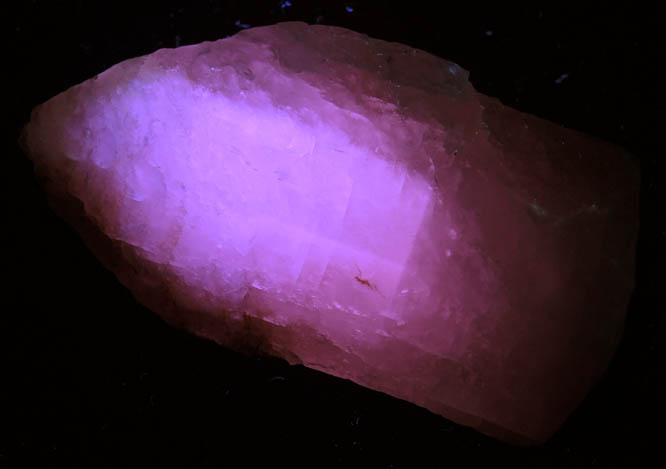 Calcite (fluorescent and phosphorescent) from near Lampasas, Burnet County, Texas