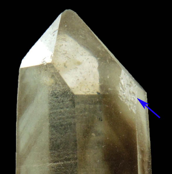 Quartz var. Smoky Quartz (with phantom-growth zoning) from North Moat Mountain, Bartlett, Carroll County, New Hampshire