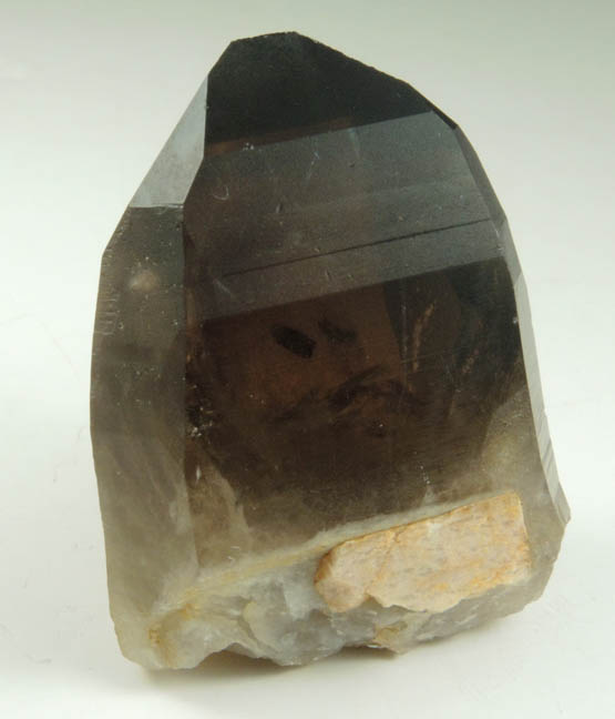 Quartz var. Smoky Quartz (with rare crystal faces) from Lake George District, Park County, Colorado