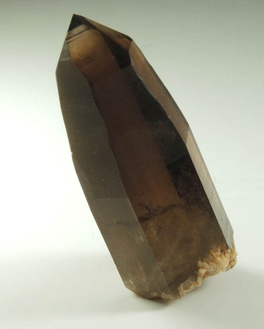 Quartz var. Smoky Quartz (with rare crystal faces) from Lake George District, Park County, Colorado