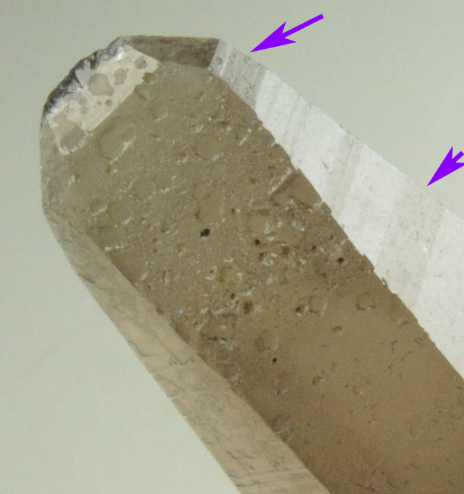 Quartz var. Smoky Quartz (with rare crystal faces) from Lake George District, Park County, Colorado