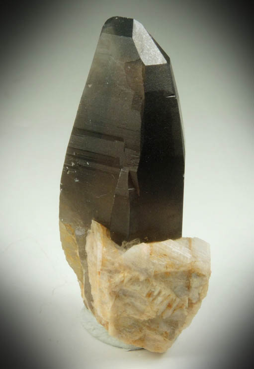 Quartz var. Smoky Quartz (with rare crystal faces) from Lake George District, Park County, Colorado