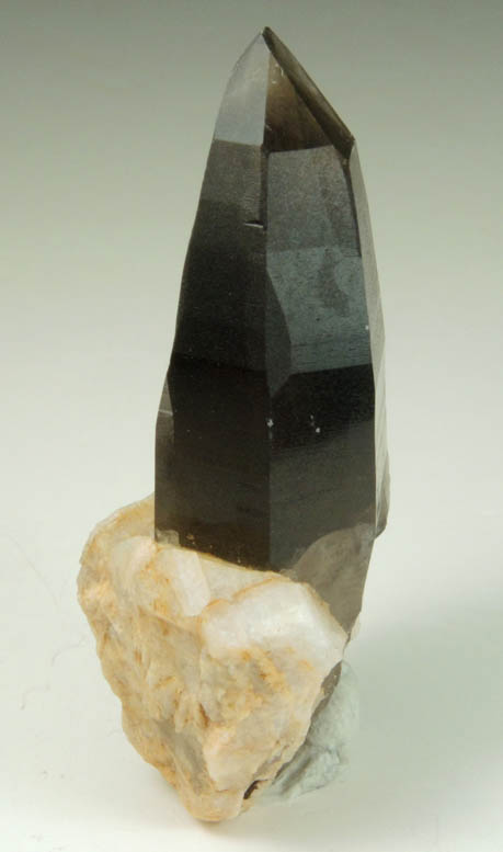 Quartz var. Smoky Quartz (with rare crystal faces) from Lake George District, Park County, Colorado