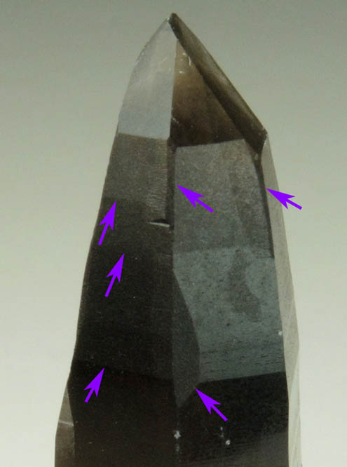 Quartz var. Smoky Quartz (with rare crystal faces) from Lake George District, Park County, Colorado