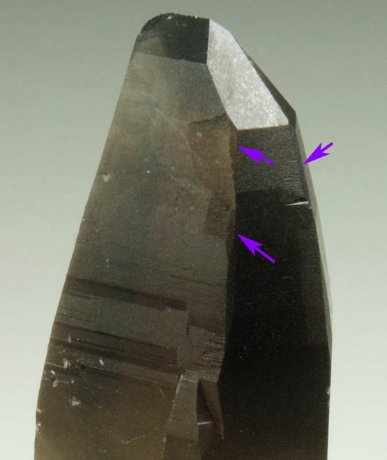 Quartz var. Smoky Quartz (with rare crystal faces) from Lake George District, Park County, Colorado