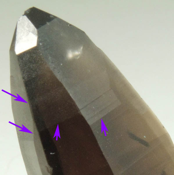 Quartz var. Smoky Quartz (with rare crystal faces) from Lake George District, Park County, Colorado