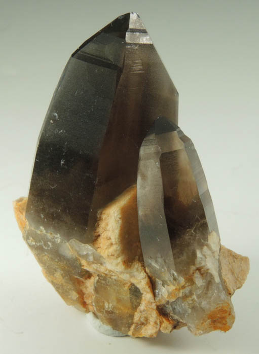 Quartz var. Smoky Quartz (with rare crystal faces) from Lake George District, Park County, Colorado