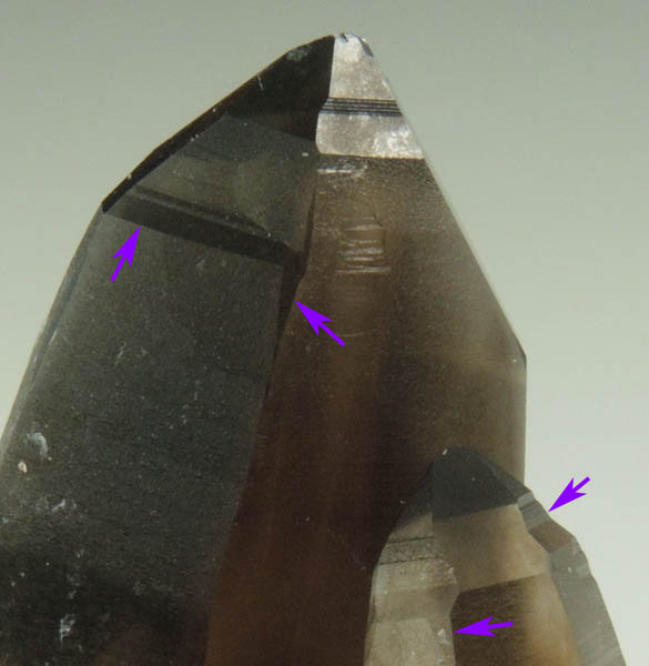 Quartz var. Smoky Quartz (with rare crystal faces) from Lake George District, Park County, Colorado