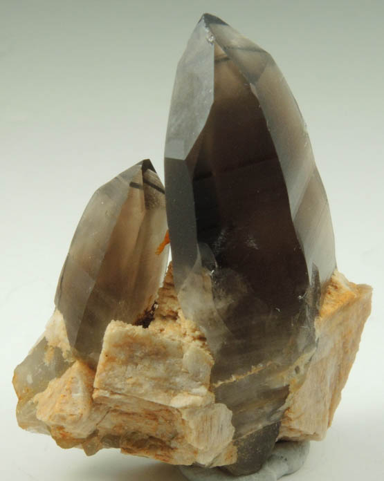 Quartz var. Smoky Quartz (with rare crystal faces) from Lake George District, Park County, Colorado