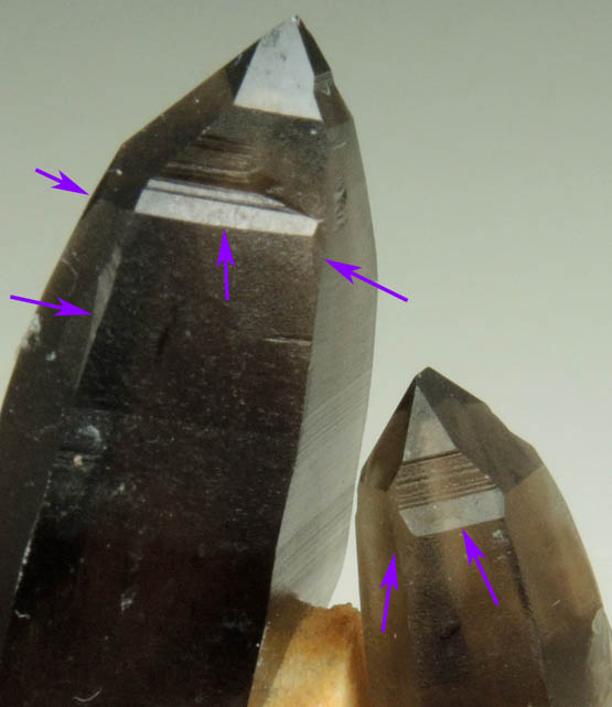 Quartz var. Smoky Quartz (with rare crystal faces) from Lake George District, Park County, Colorado