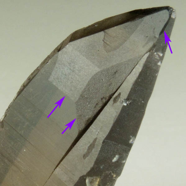 Quartz var. Smoky Quartz (with rare crystal faces) from Lake George District, Park County, Colorado